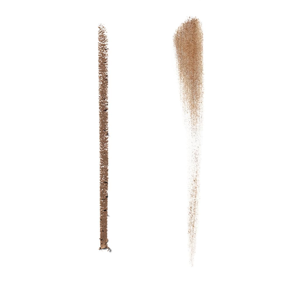 Estée Lauder triangular pencil tip close-up demonstrating precise hairlike strokes and accuracy