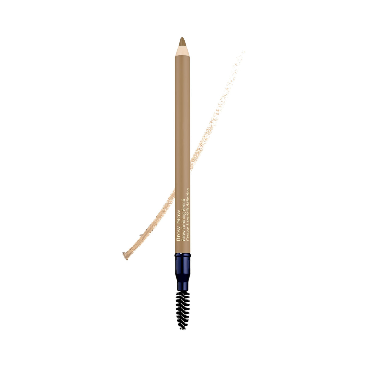 Estée Lauder Brow Now front packaging in Blonde showing slim pencil and cap for neat storage and portability