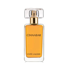 Estée Lauder Cinnabar front bottle showing elegant packaging and easy application benefit