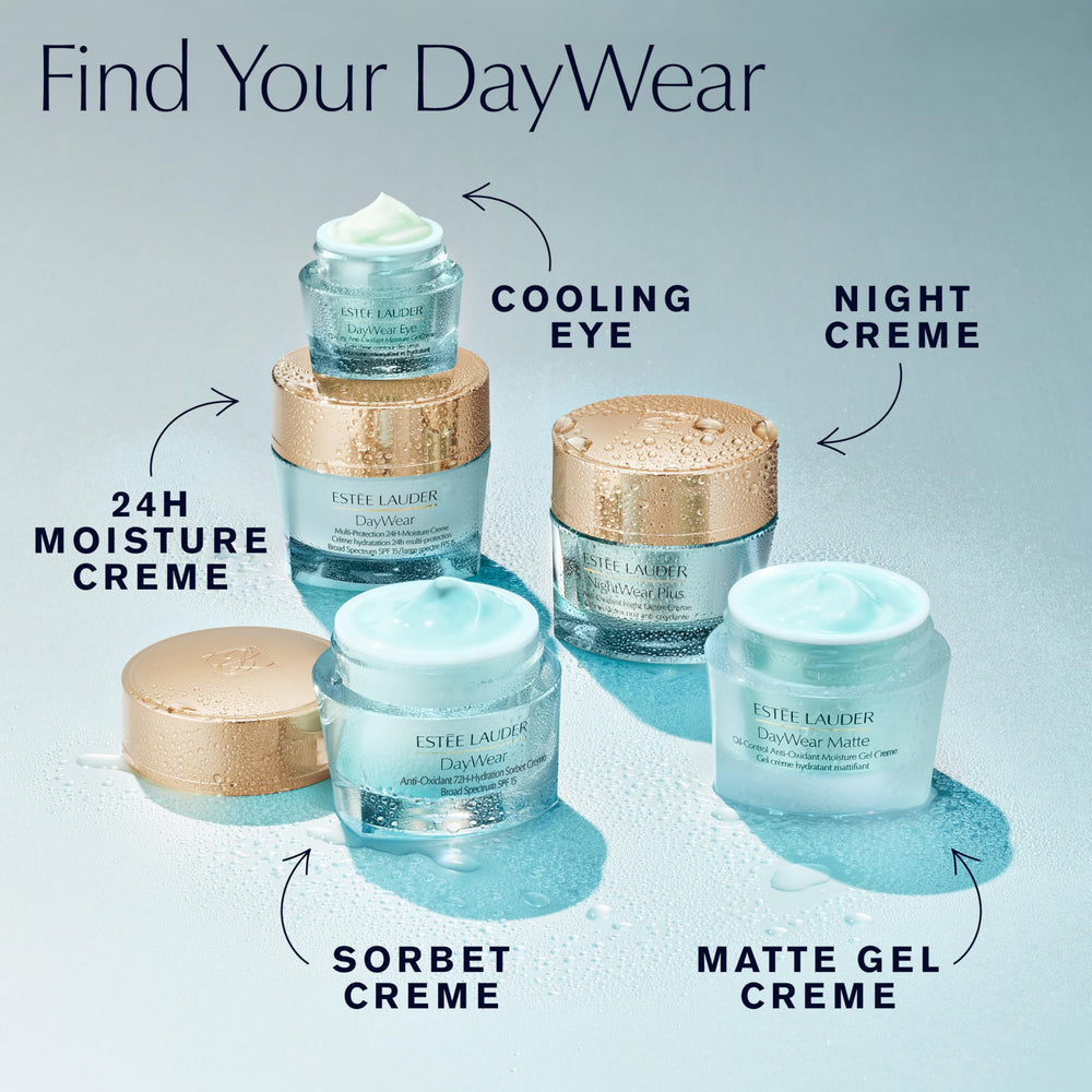 Estée Lauder DayWear label detail and ingredient list for informed use benefit