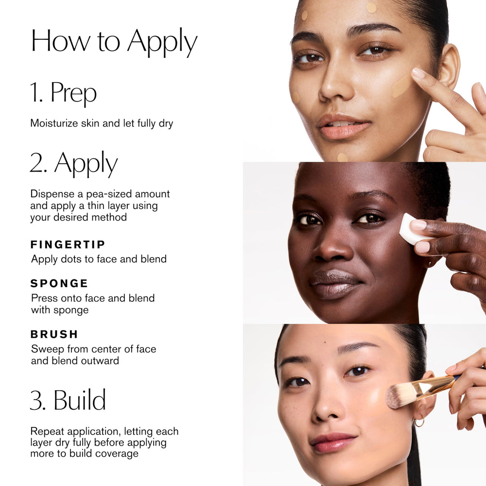 Estée Lauder foundation swatch on arm in 1C0 Shell showing true-to-skin match