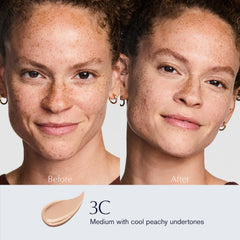 Estée Lauder texture swatch on skin shows hydrating, soft-matte finish benefit