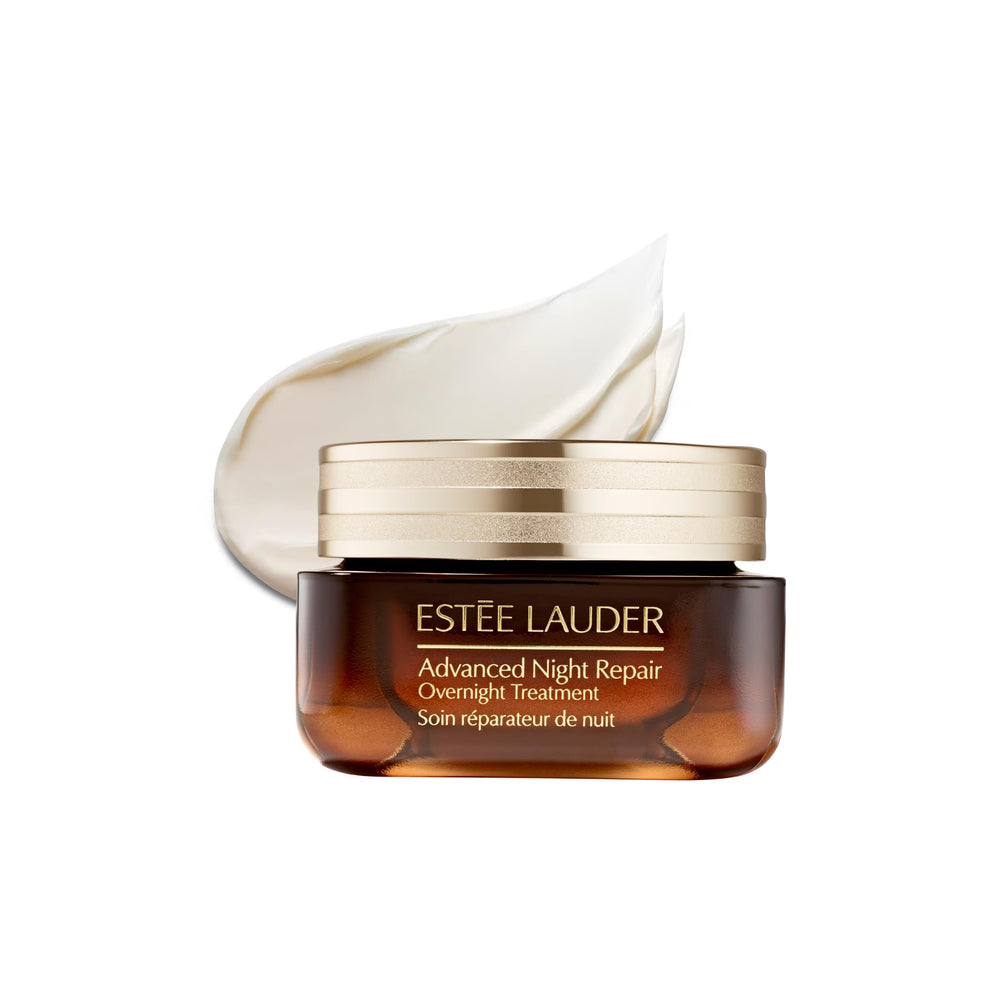 Estée Lauder front jar showing product packaging and overnight hydration benefit