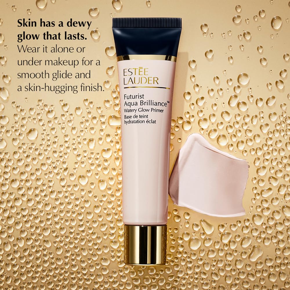 Estée Lauder watery gel-cream texture close-up demonstrating lightweight hydration