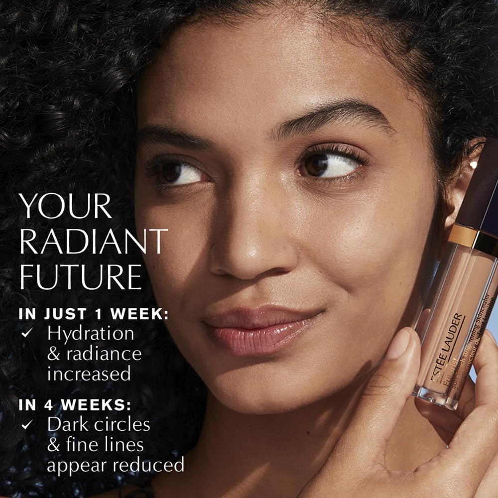 Estée Lauder ingredient display with vitamin C visuals highlighting brightening benefit
