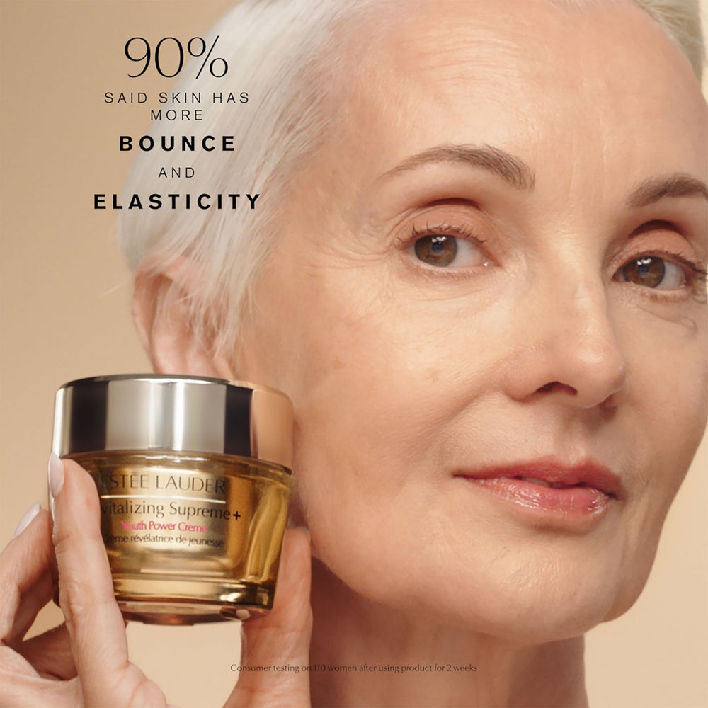 Estée Lauder open jar close-up of creamy texture for fast absorption benefit