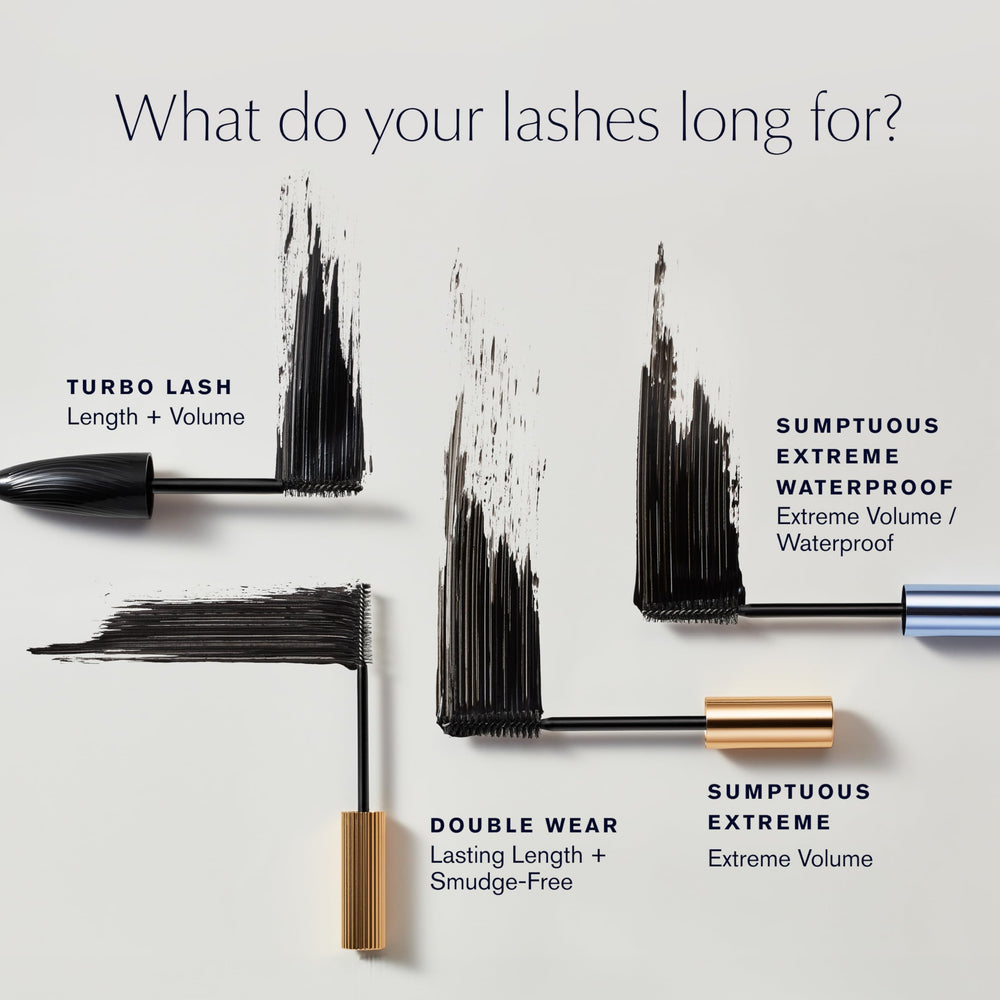 Estée Lauder tube held in hand to show compact size and travel-friendly benefit
