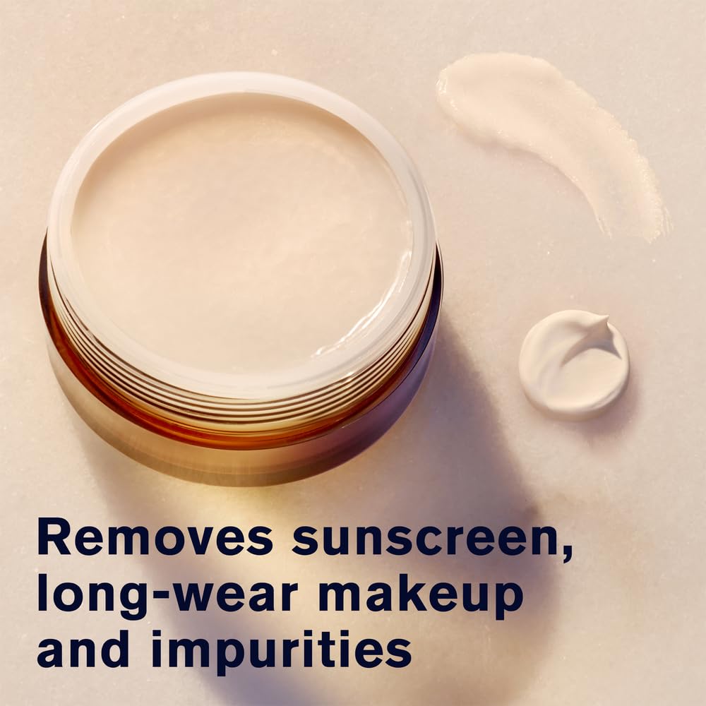 Estée Lauder label and ingredient list visible highlighting safflower oil infusion benefit