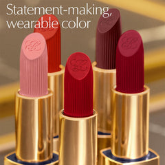 Estée Lauder bullet close-up highlighting sculpted tip for precise lip definition