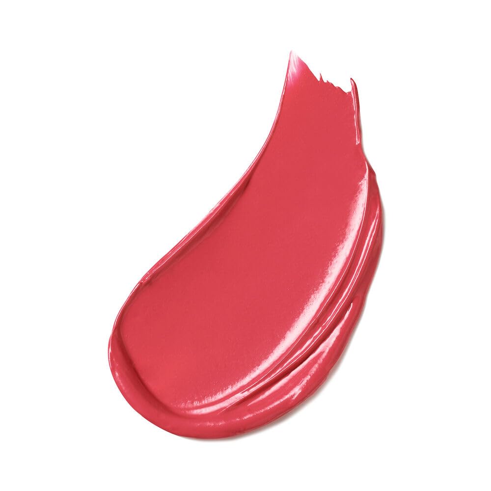 Estée Lauder lipstick swatch on skin demonstrating true-to-tone pigment and smooth finish
