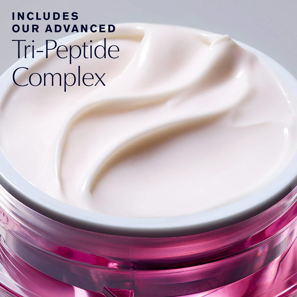 Estée Lauder cream on hand demonstrating spreadability and instant hydration benefit