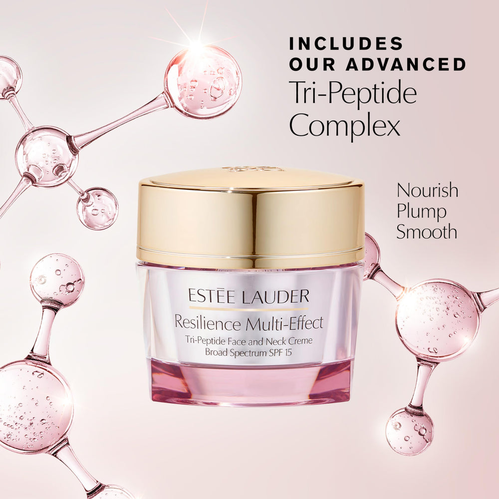 Estée Lauder size scale with 2.5 oz jar compared to a hand for proportion benefit
