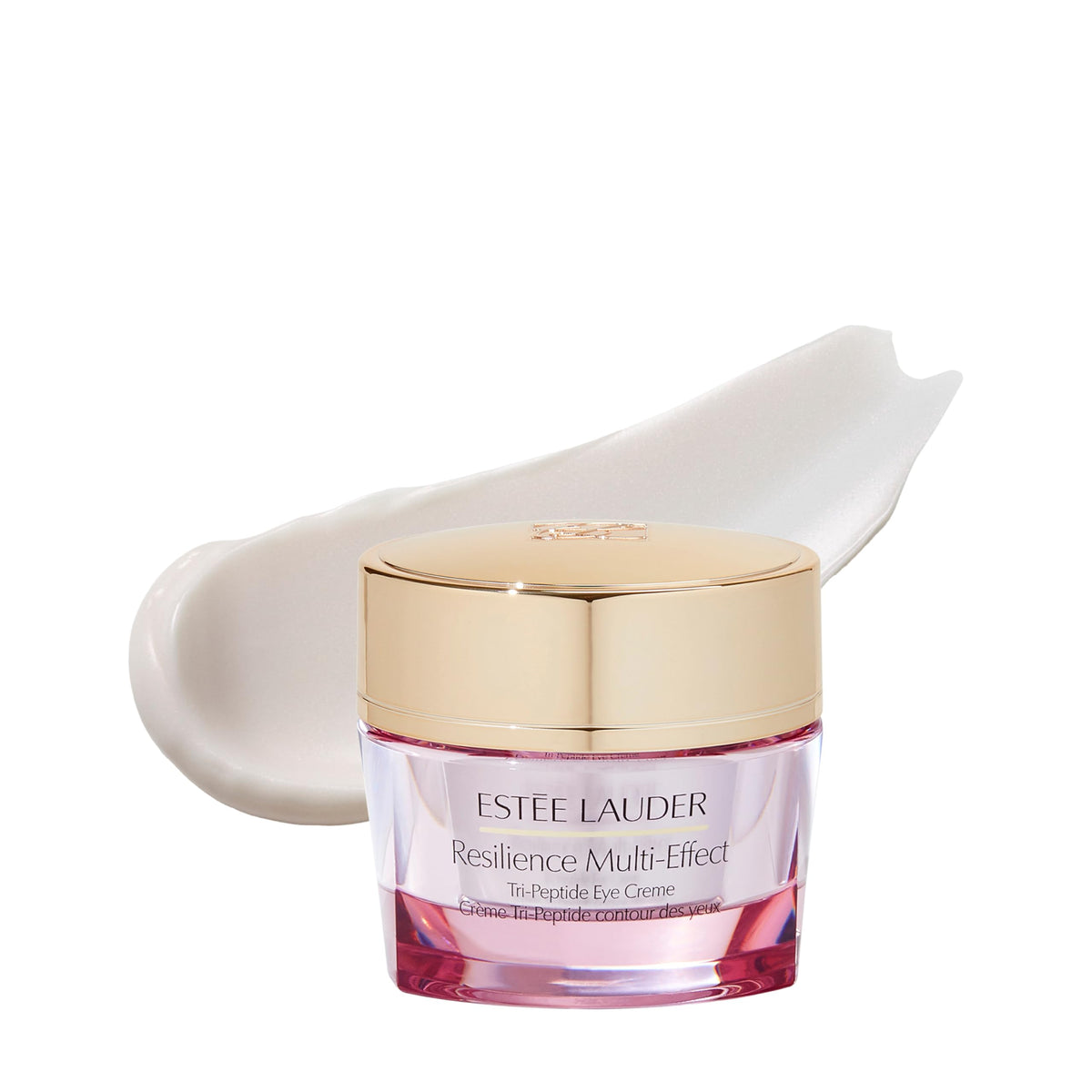 Estée Lauder jar front view showing product packaging and premium finish benefit