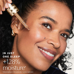 Estée Lauder serum dropper dispensing clear texture for fast absorption