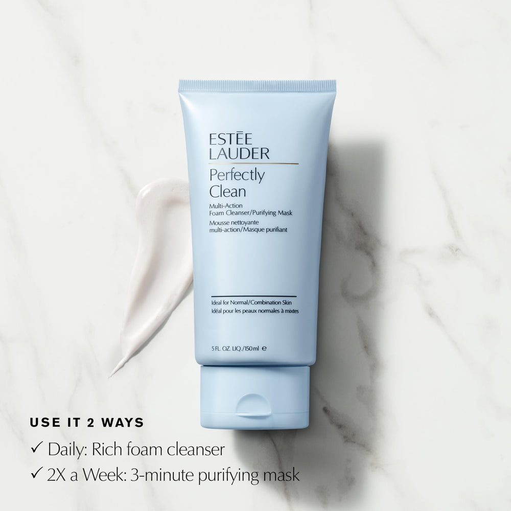 Estée Lauder bottle beside measurement for 5 fl oz size clarity and scale