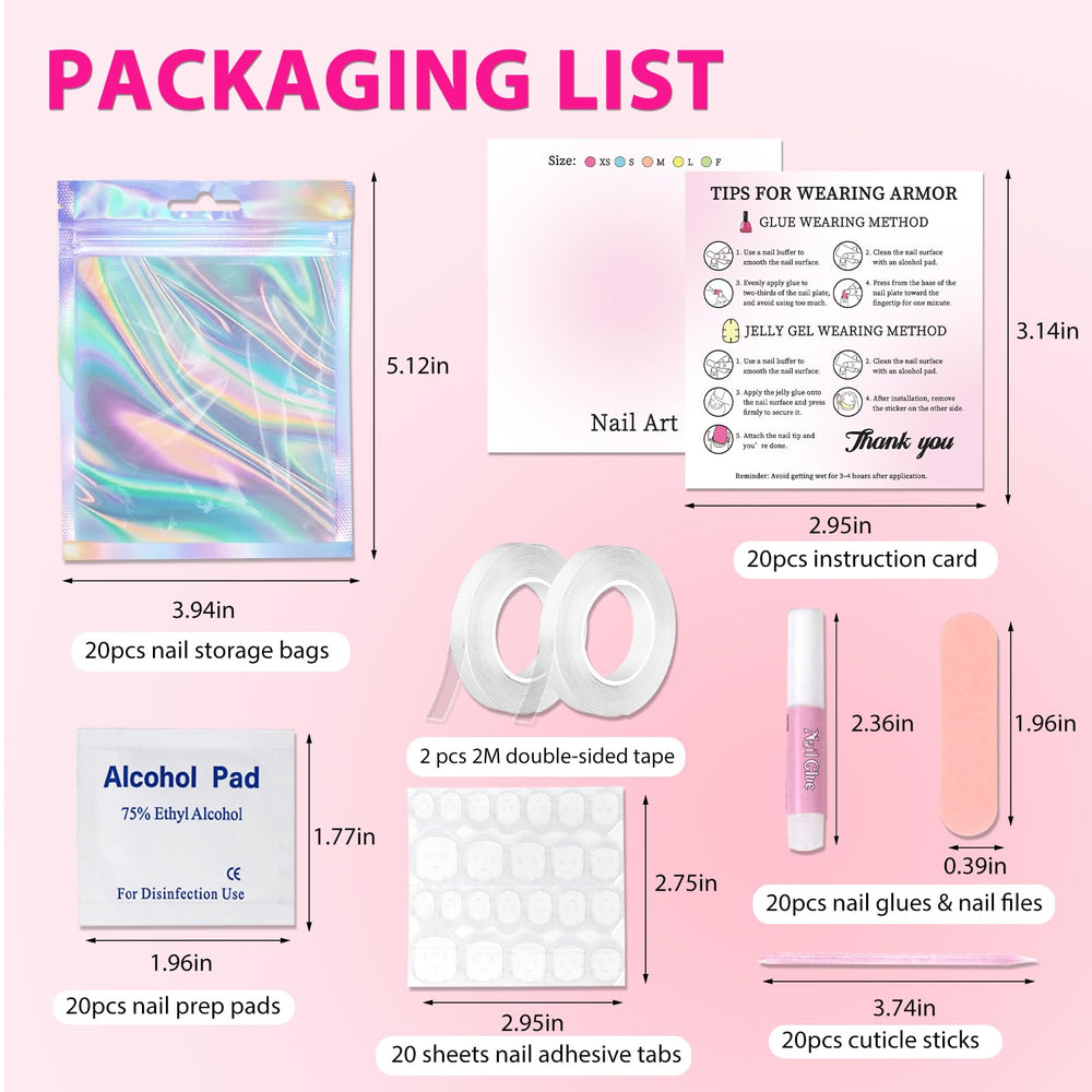 ESUOHYM instruction card with size grid and clear steps for easier customer application