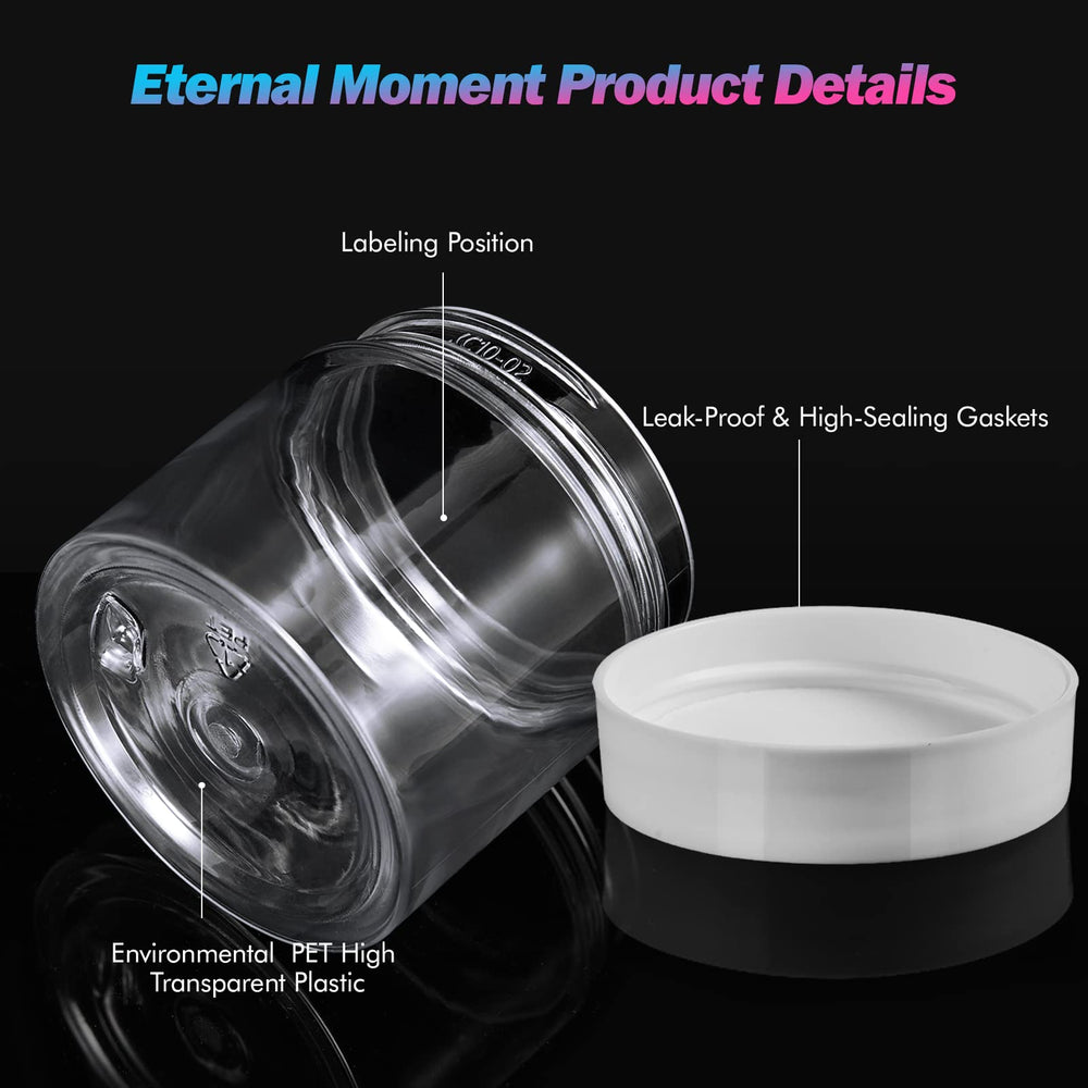 Eternal Moment clear jar displaying cream inside for easy content ID