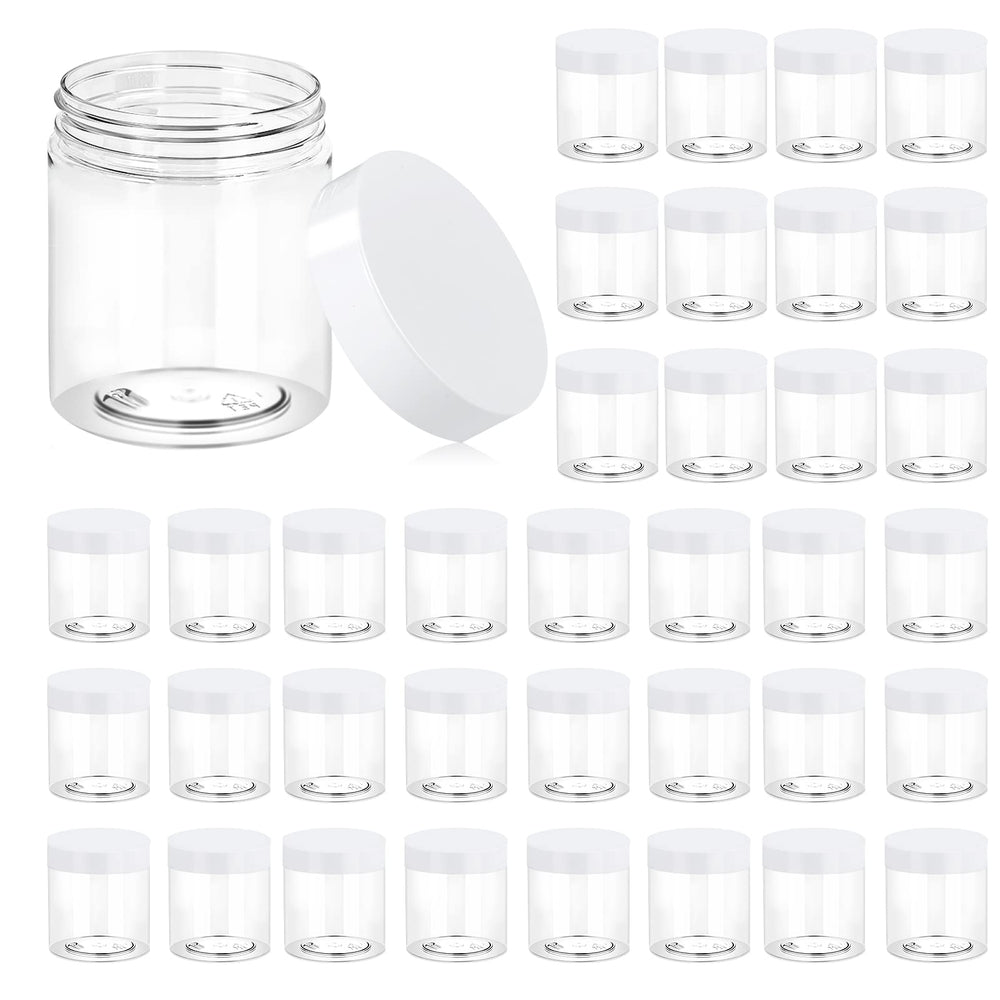 Eternal Moment front view of clear 8 oz jars showing professional packaging and visibility