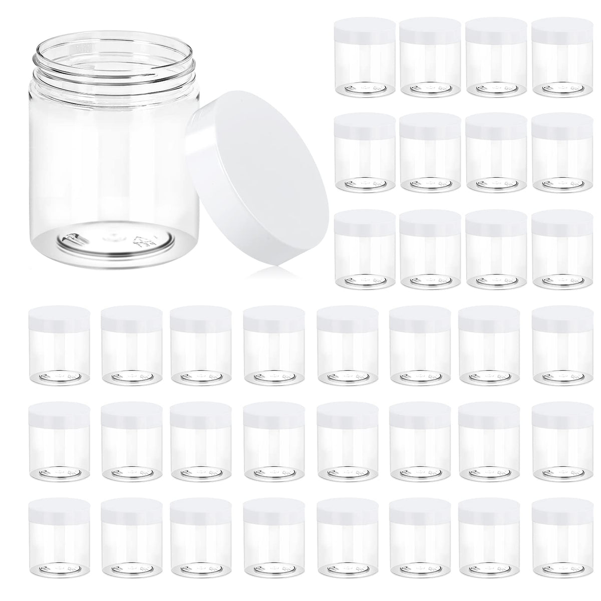 Eternal Moment front view of clear 8 oz jars showing professional packaging and visibility