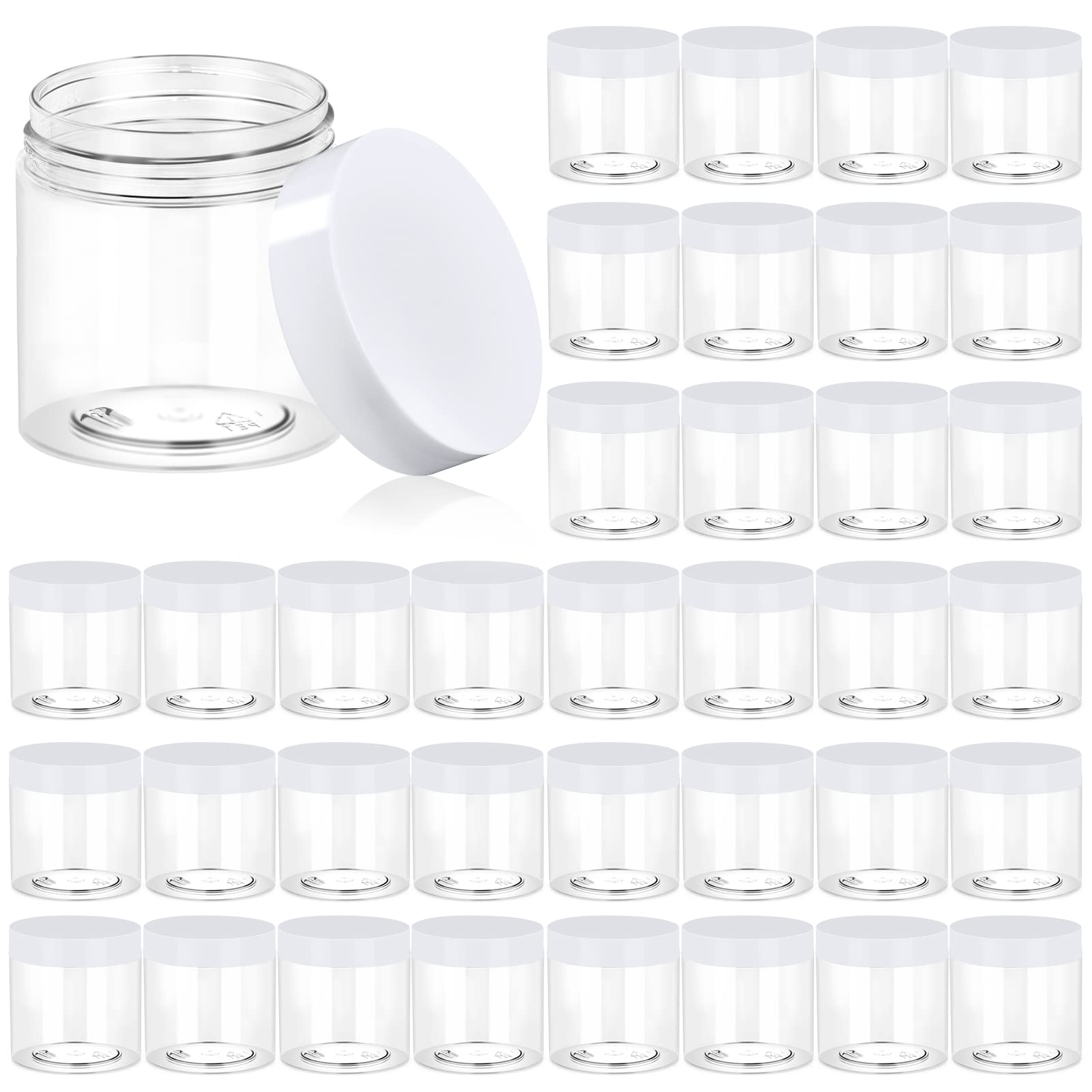 Eternal Moment front view of 36-pack clear jars showing neat bulk packaging and benefit of organized storage