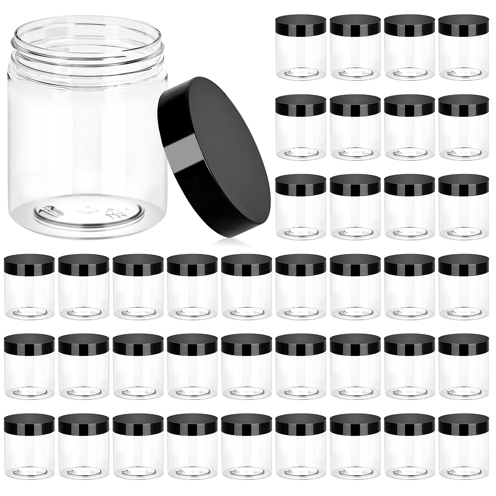 Eternal Moment front view of clear jars showing neat organization benefit