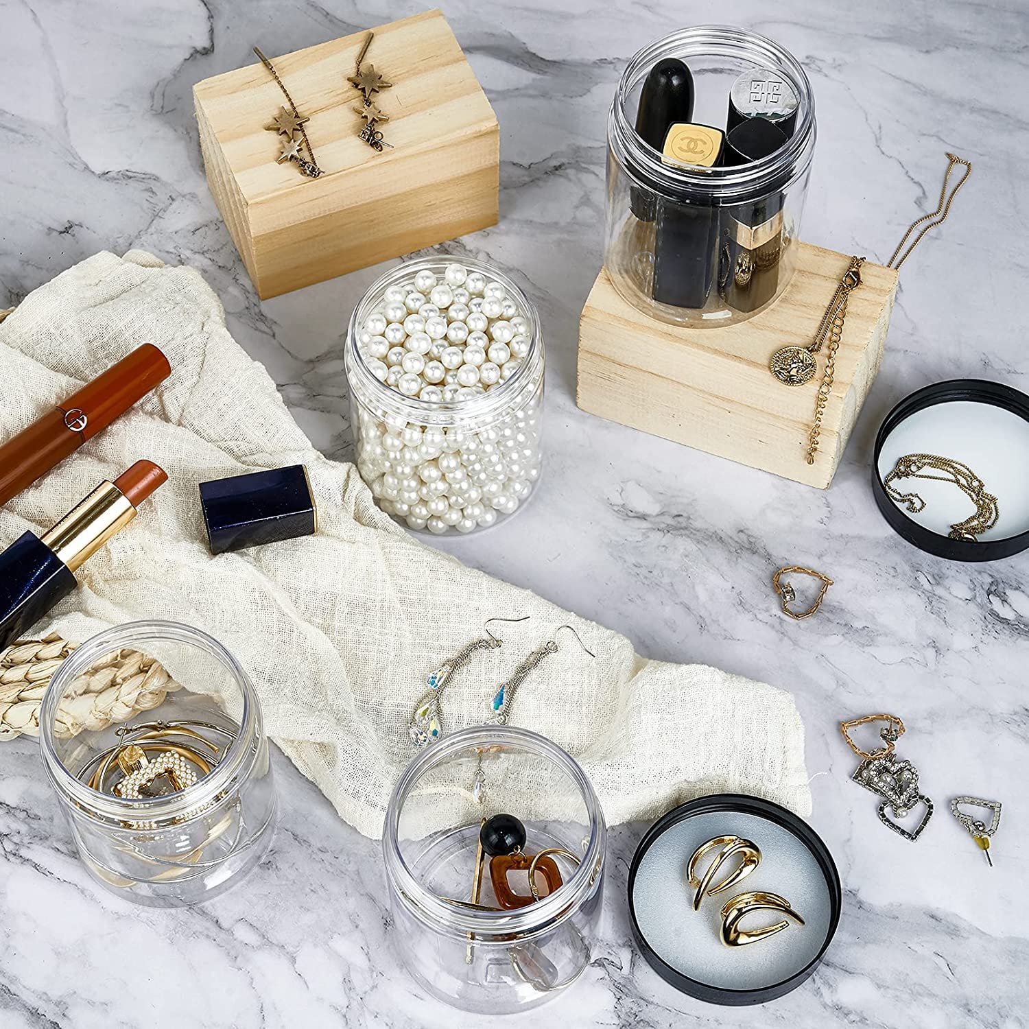 Eternal Moment jar packed in a toiletry bag demonstrating travel-friendly convenience