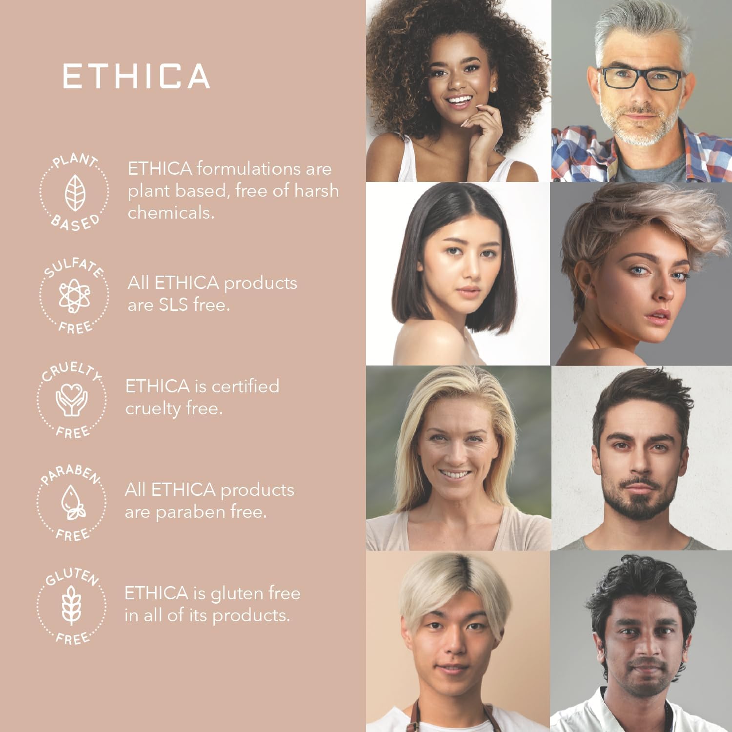Ethica Beauty shampoo lather texture close-up demonstrating gentle, moisturizing foam