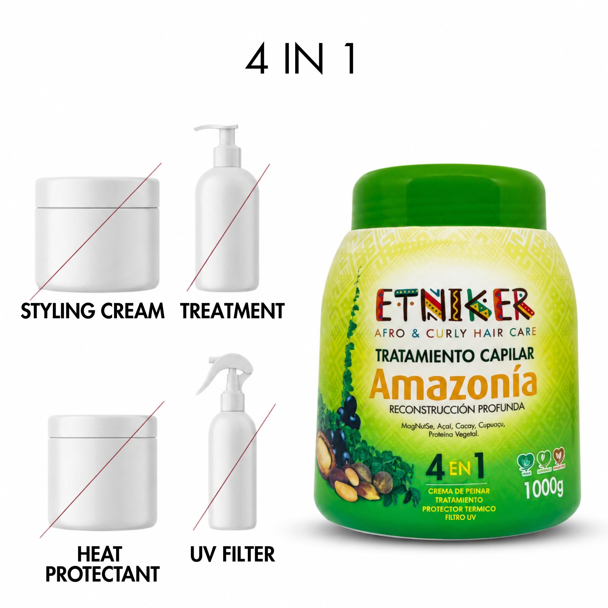Etniker Amazonia open jar wide mouth for easy scooping and convenience