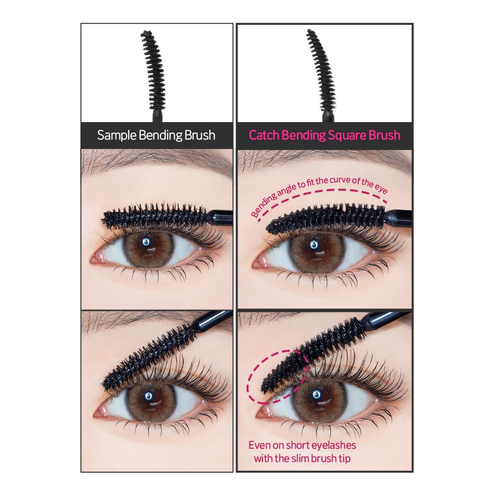 ETUDE lifestyle portrait of model wearing mascara for long-wear confidence benefit