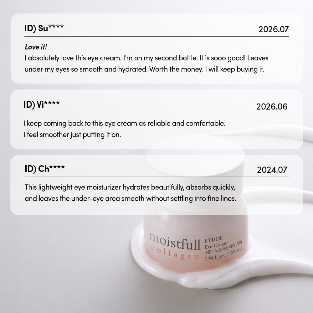 ETUDE ingredient pipette collage showing Super Collagen Water and protein support