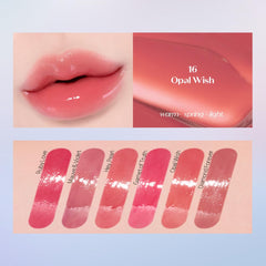 ETUDE swatch on arm highlighting Opal Wish opalescent glow for visible color payoff