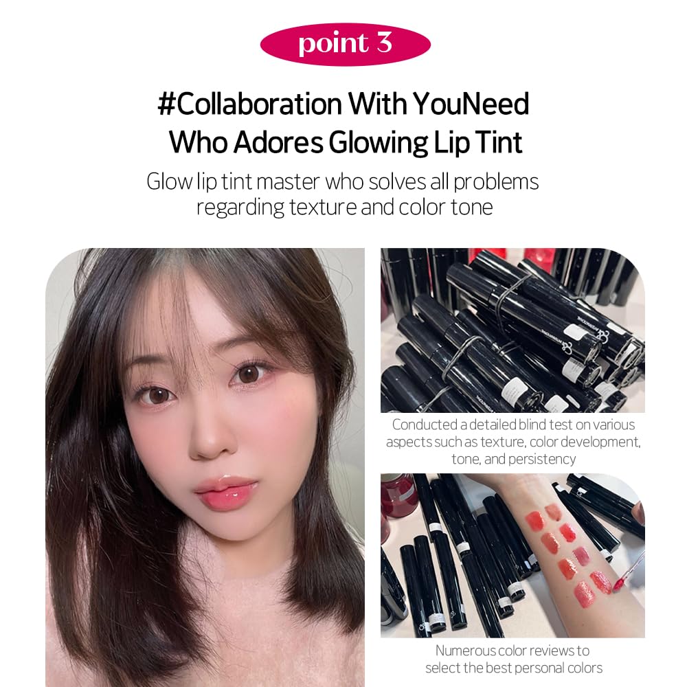 ETUDE swatch on arm comparing Coco Plum intensity and buildable color