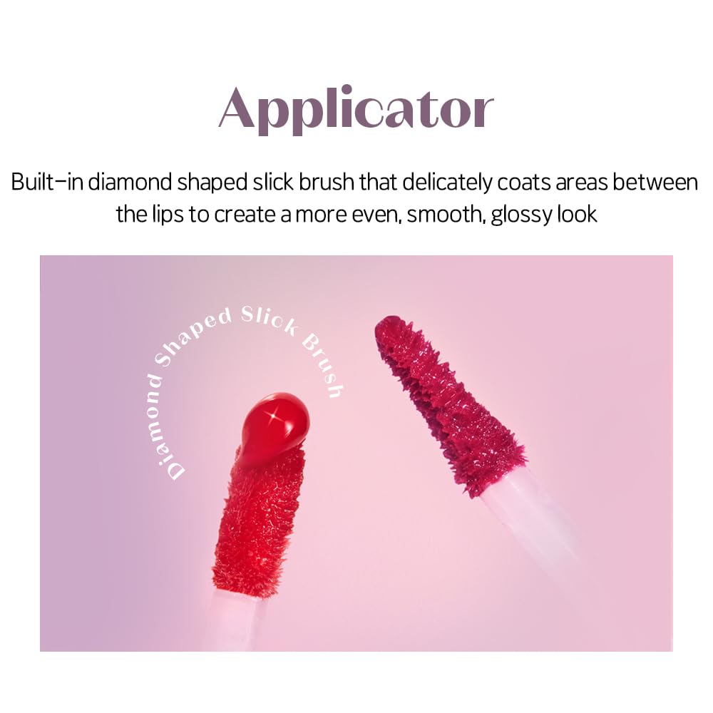 ETUDE reflective gloss detail capturing light-diffusing shine and plumped appearance