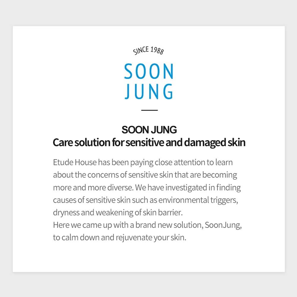 ETUDE close-up of key ingredients emphasizing soothing benefits