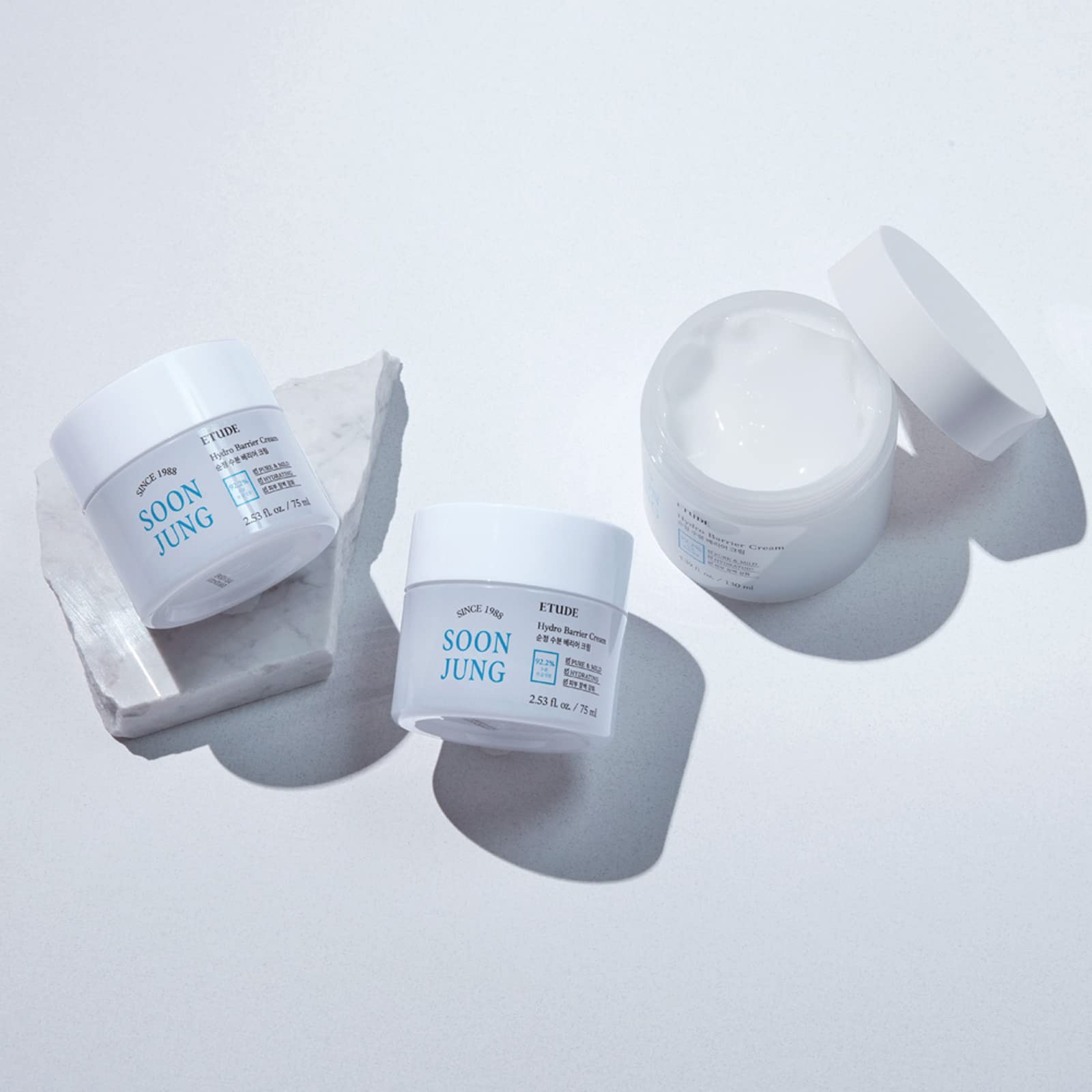 ETUDE on bathroom shelf to convey daily calming skincare ritual