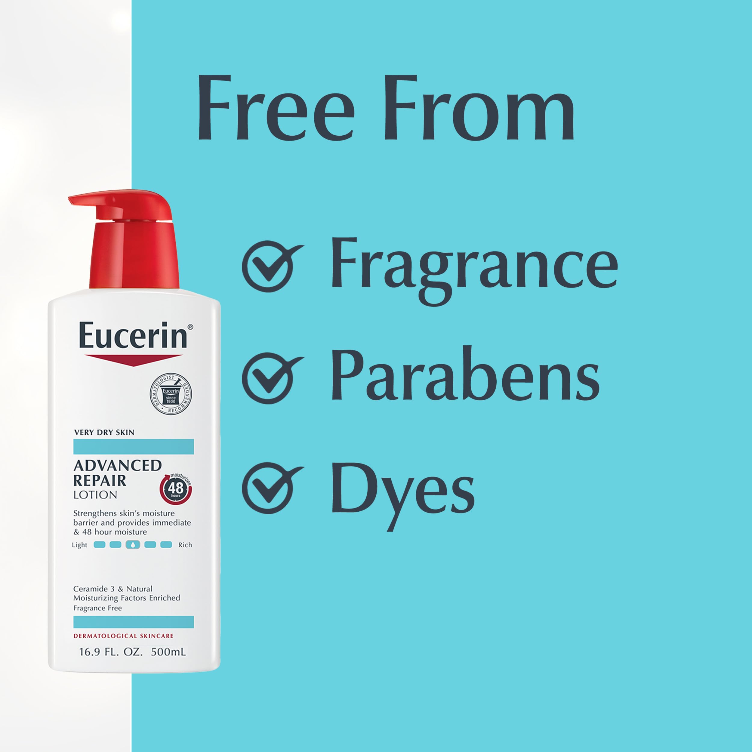 Eucerin cleanser foam on hand demonstrating gentle, residue-free wash