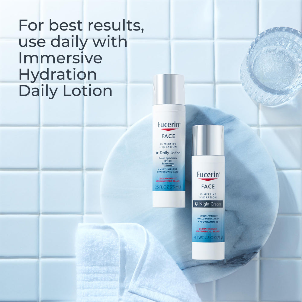 Visual hyaluronic acid concept with Eucerin to show multi-weight hydration benefit