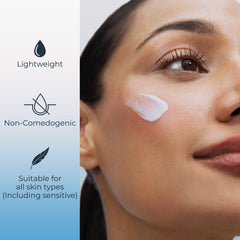 Eucerin night cream open to show lightweight texture and smooth spread