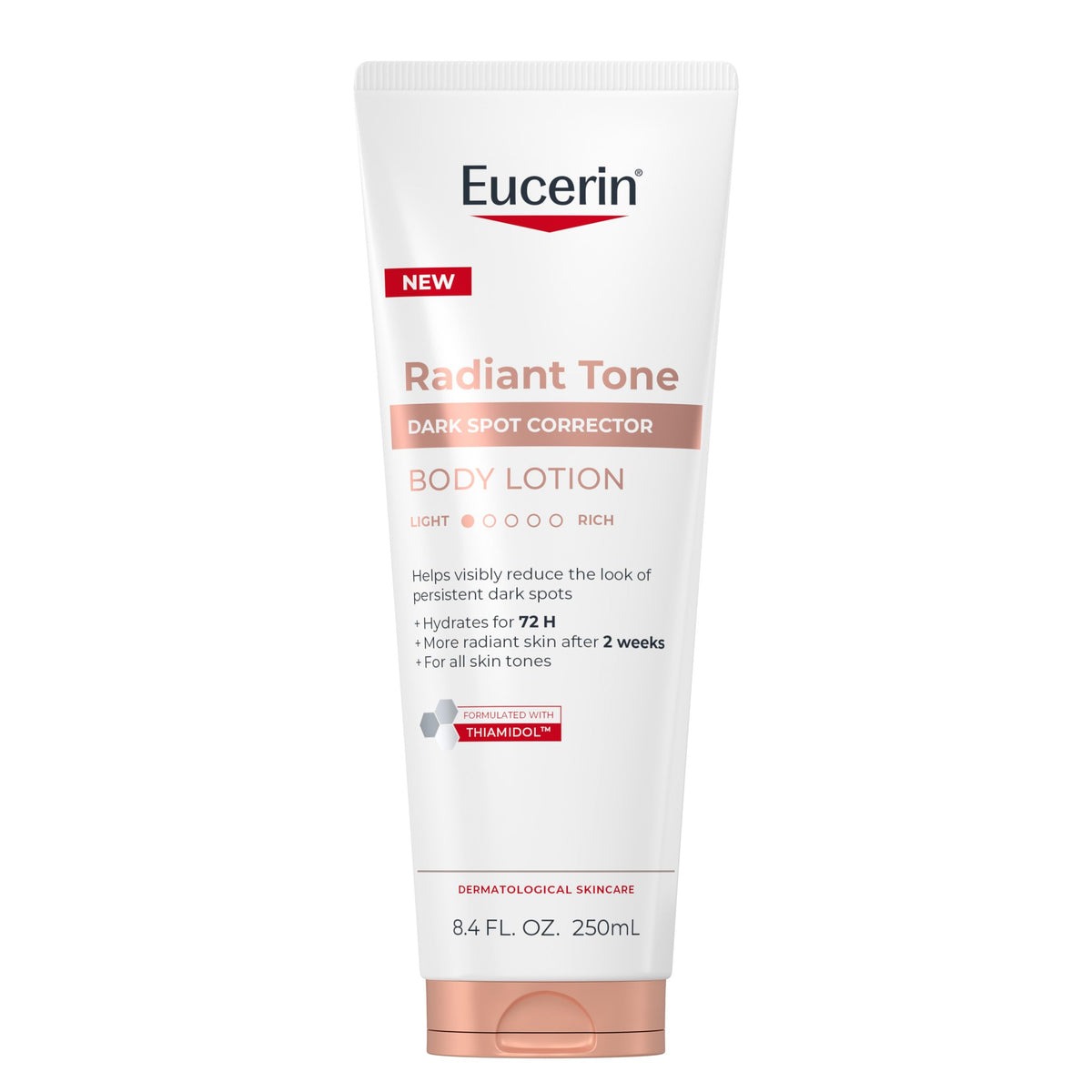 Eucerin front packaging showing the lotion and visible clarity benefit