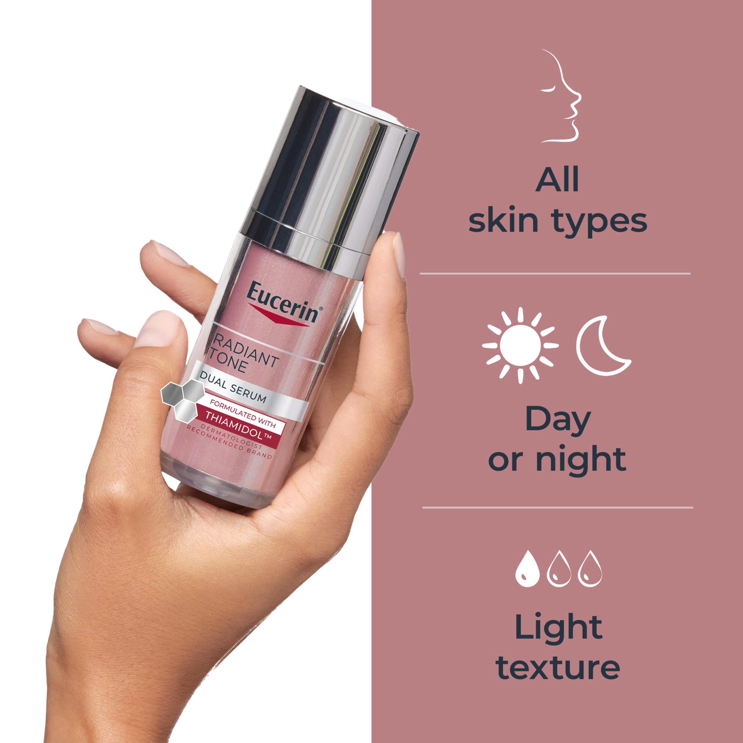Eucerin product label close-up highlighting active ingredients and directions