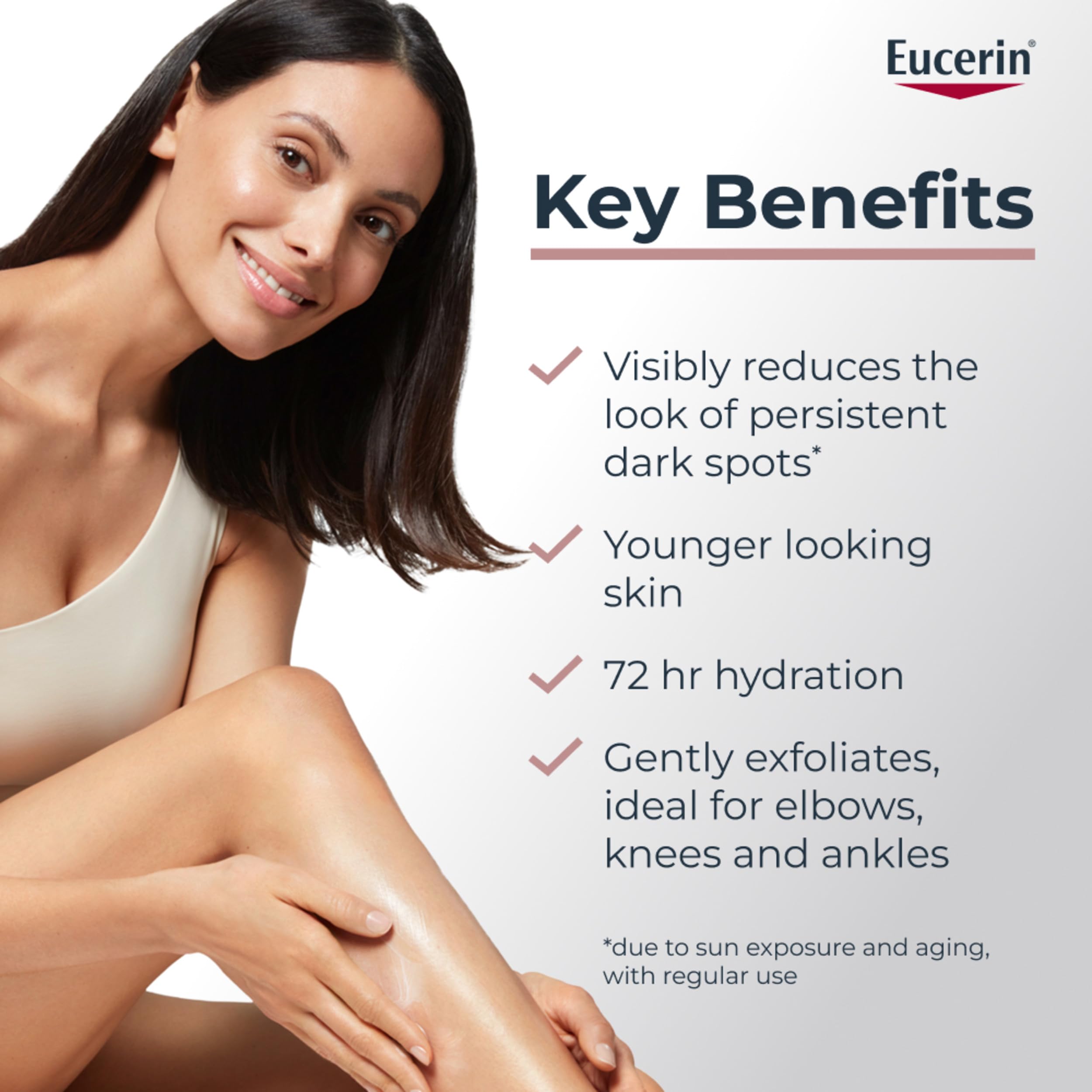 Eucerin cream texture close-up displaying smooth absorbent formula benefit