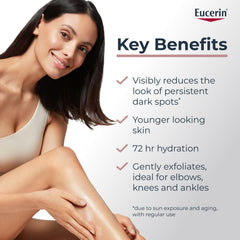Eucerin cream texture close-up displaying smooth absorbent formula benefit