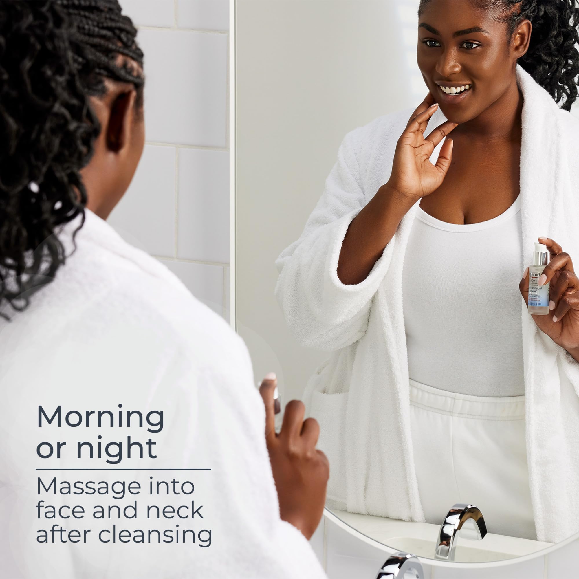 Close-up texture of Eucerin serum highlighting lightweight hydration benefit