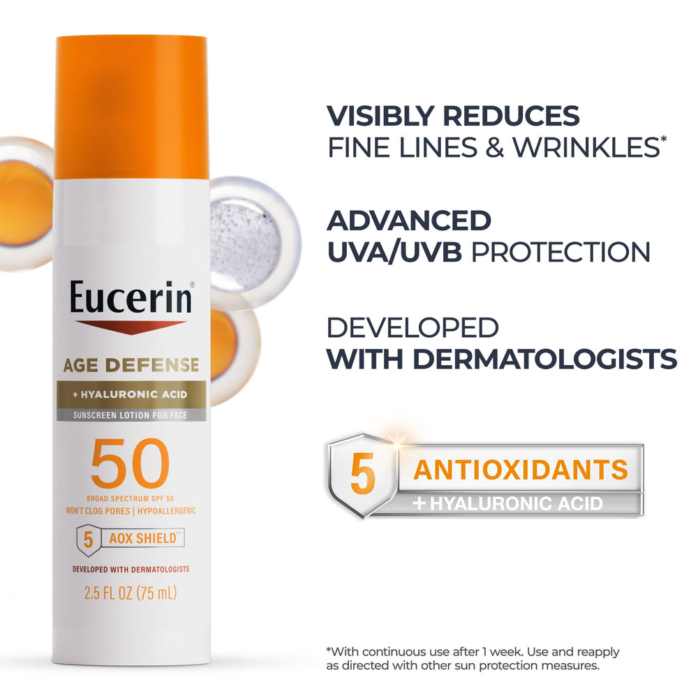 Eucerin 2.5 fl oz size comparison next to a smartphone for scale