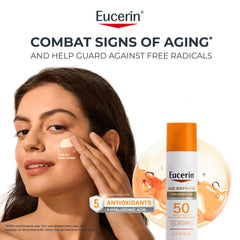 Eucerin lotion texture close-up showing smooth, non-greasy feel