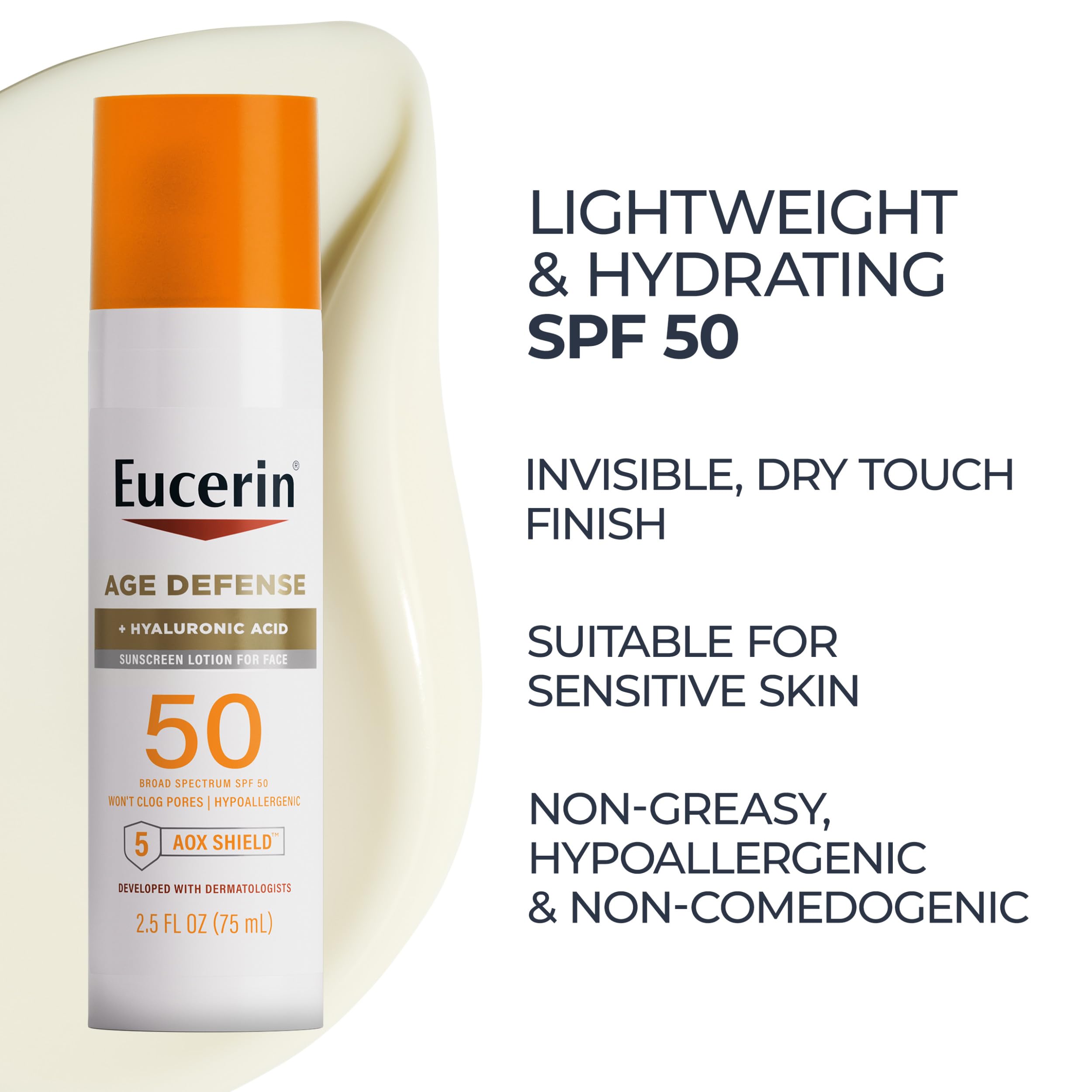 Eucerin used under makeup showing seamless layering benefit