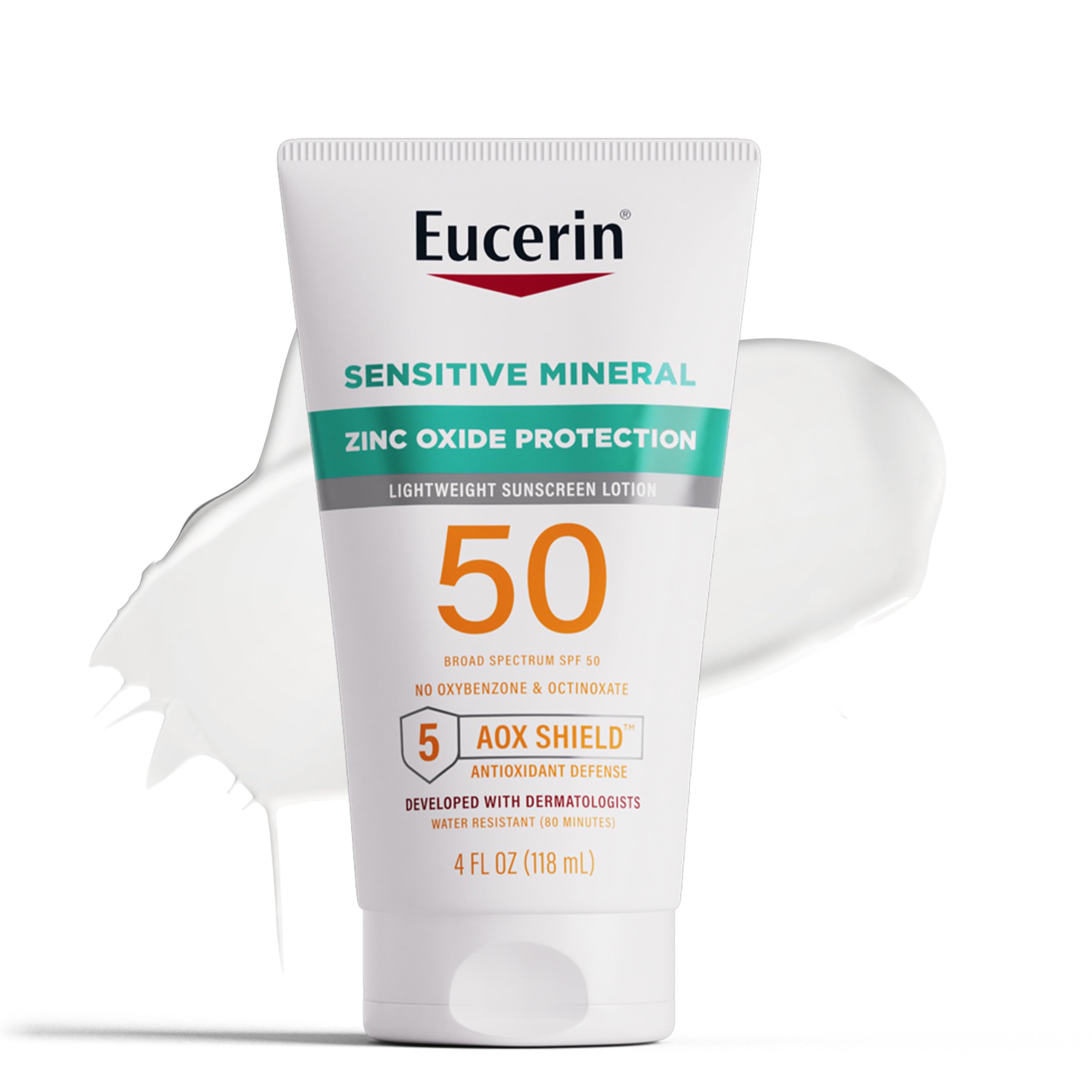 Eucerin front packaging showing tube and SPF 50 protection benefit
