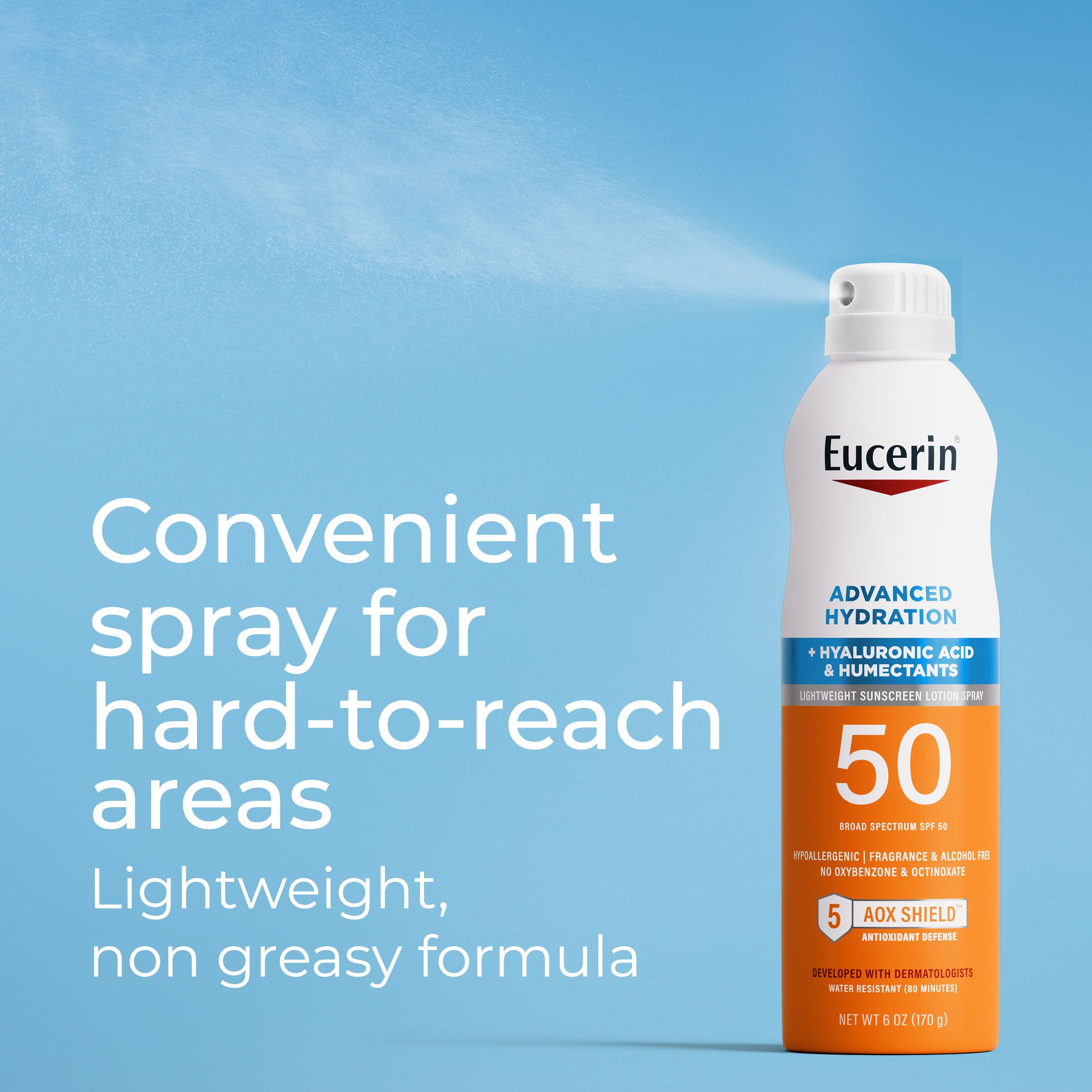 Eucerin clear finish on arm demonstrating no visible residue