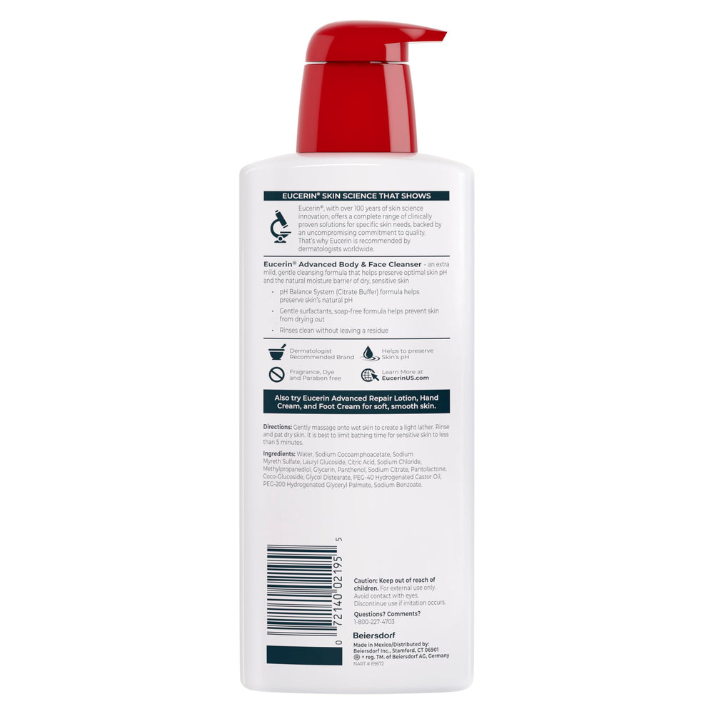 Eucerin single bottle packed in travel bag for on-the-go hydration