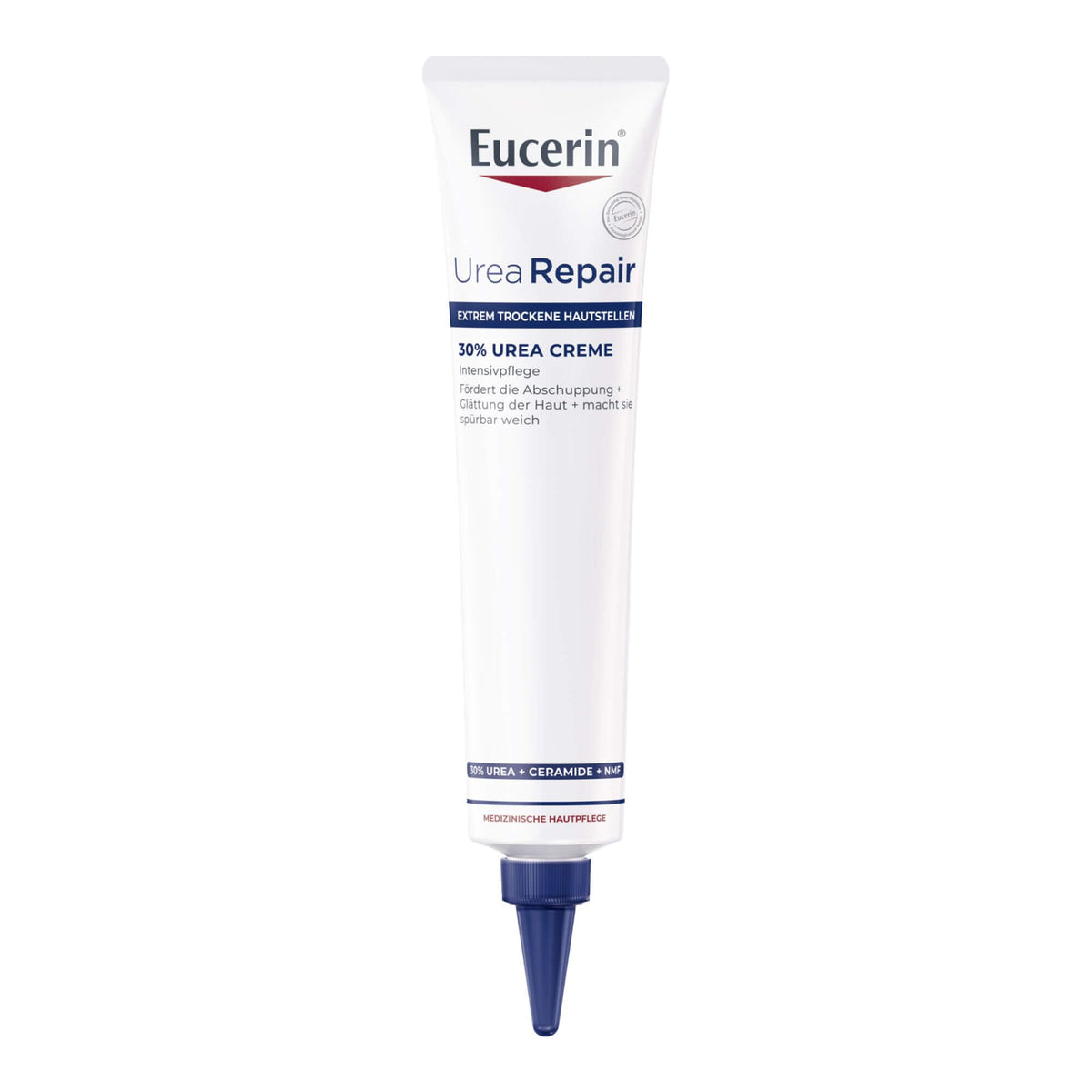Eucerin tube front view showing 30% urea label and intensive hydration benefit